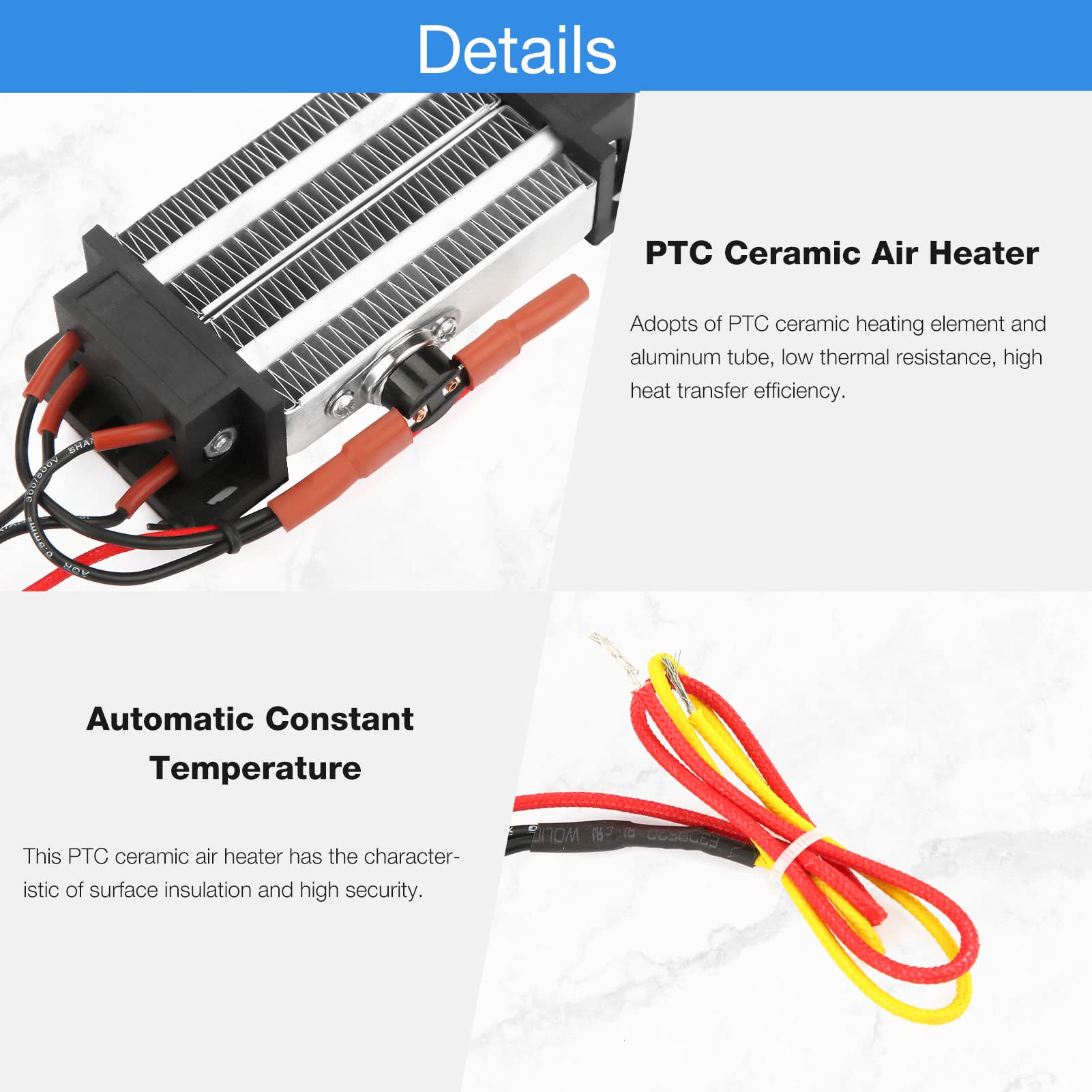 Amazon | Walfront PTCエアヒーター PTCセラミックエアヒーター 110V